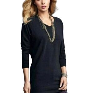 CAbi Style #125 Black Cozy V-neck Tunic Sweater Size S